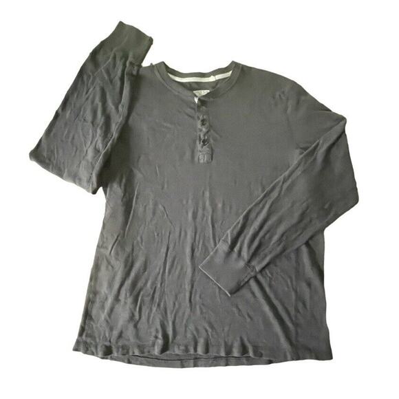 Rag & Bone Standard Issue LS Henley Shirt 100% Cotton Slub Peru Gray XL Men - Picture 1 of 10